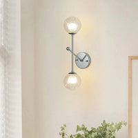 Applique murale design verre gris métal chromé | Marco Lucetti