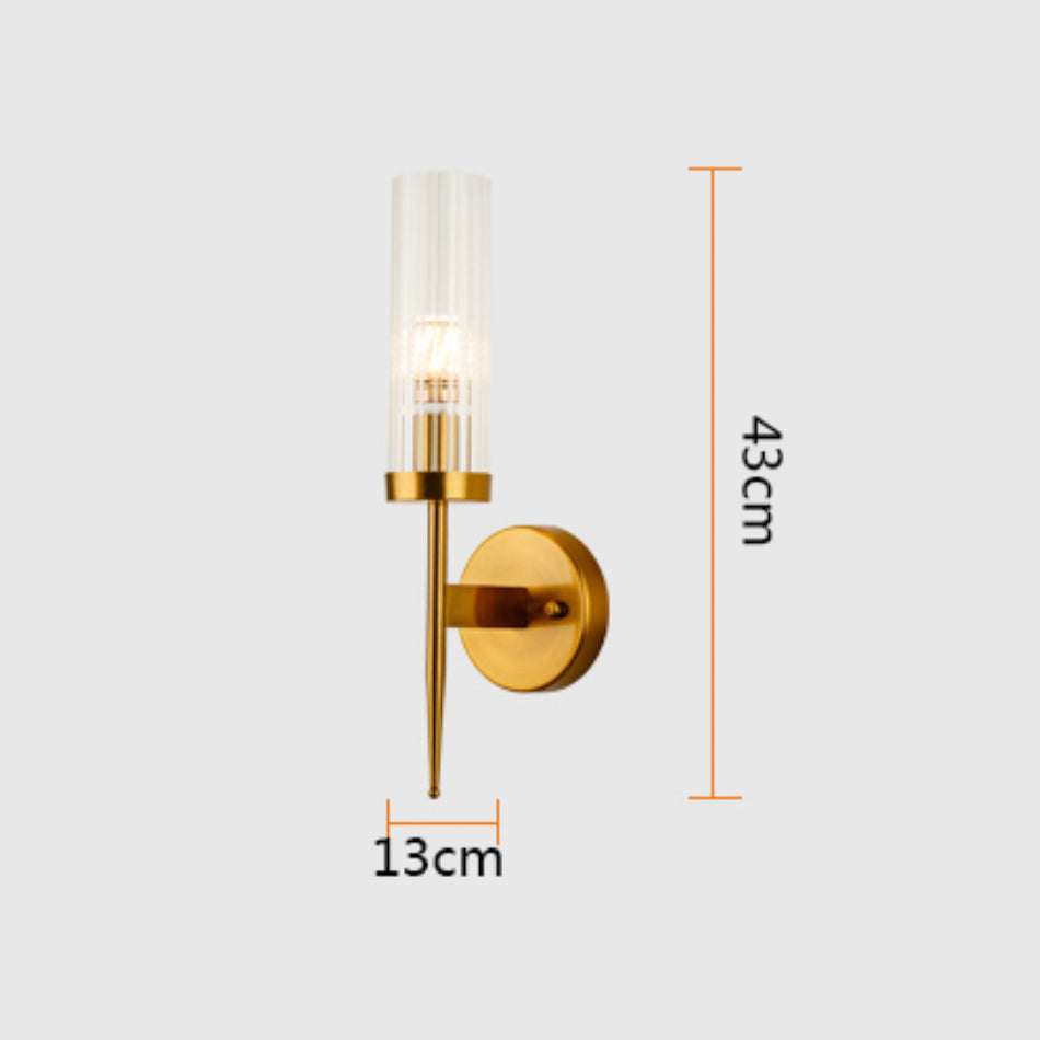 Applique murale LED dorée pour escaliers