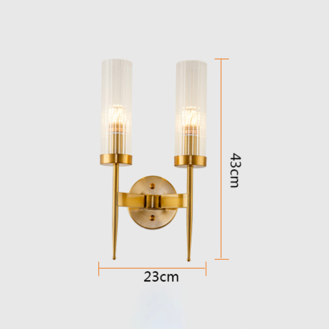 Applique murale LED dorée pour escaliers