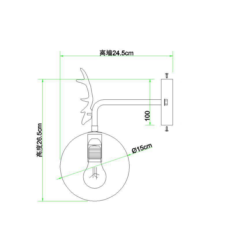 Applique murale dorée "Antler Glass" | Marco Lucetti A