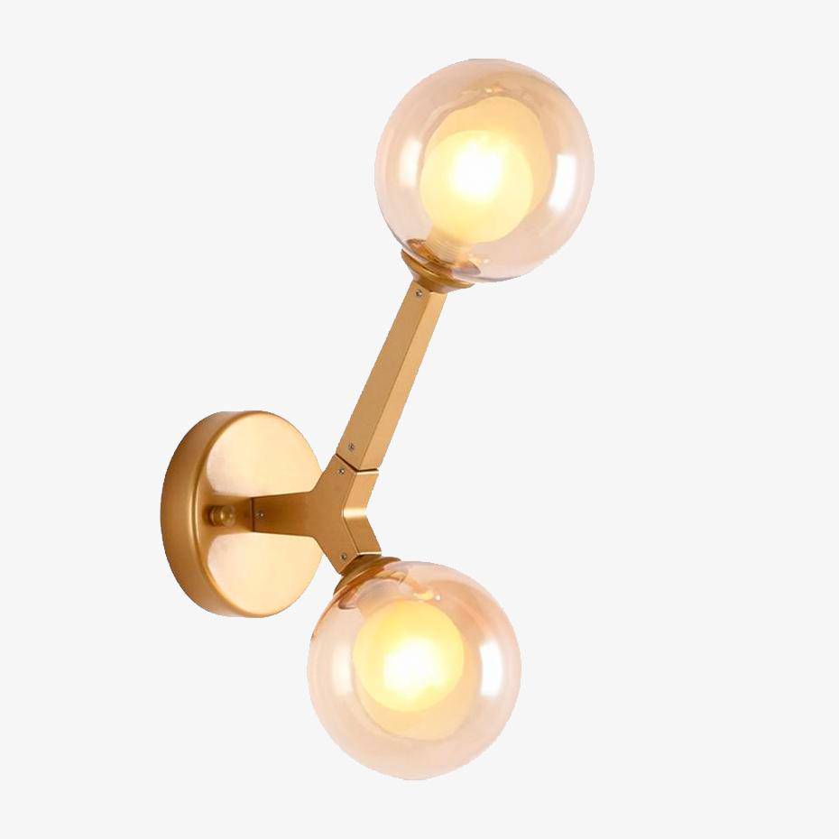 Applique murale dorée avec globe en verre RoyalSphere | Marco Lucetti