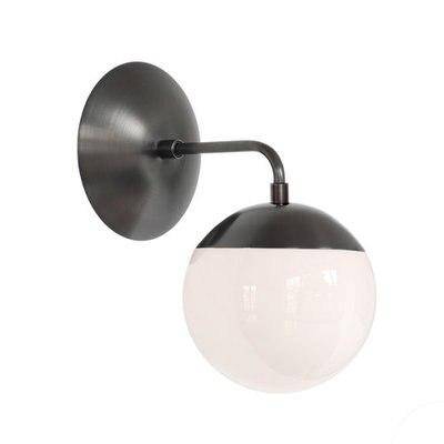 Applique murale dorée Bean, bras en verre à boule | Marco Lucetti B