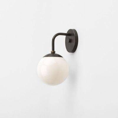 Applique murale dorée Bean, bras en verre à boule | Marco Lucetti L