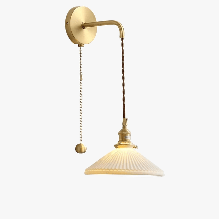 Applique murale dorée céramique moderne ajustable LED. | Marco Lucetti