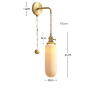Applique murale dorée céramique moderne ajustable LED. | Marco Lucetti Interrupteur à chaîne 3