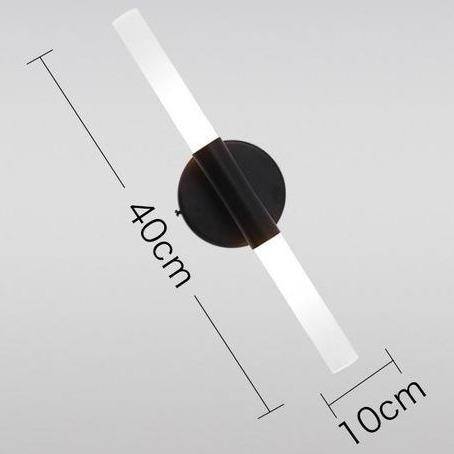 Applique murale dorée cylindrique LED Vanity | Marco Lucetti Noir / Froide