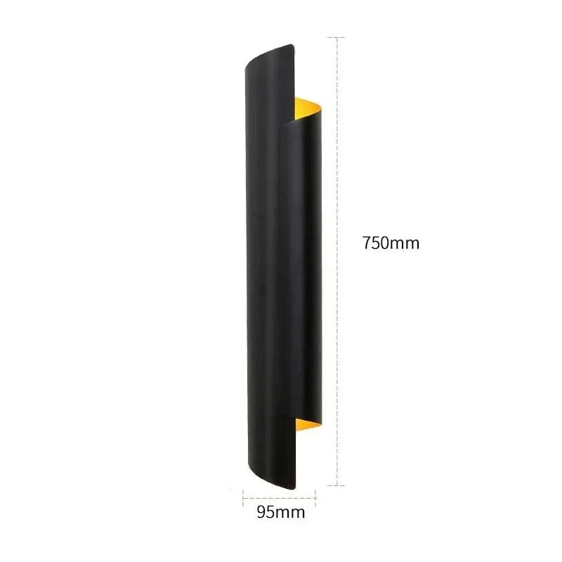 Applique Murale Dorée de Luxe Épurée | Marco Lucetti Noir 75CM