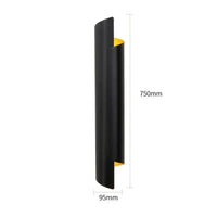 Applique Murale Dorée de Luxe Épurée | Marco Lucetti Noir 75CM