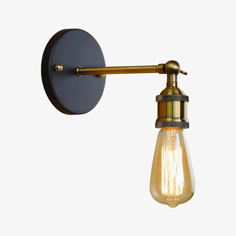 Applique murale dorée industrielle en métal | Marco Lucetti Doré