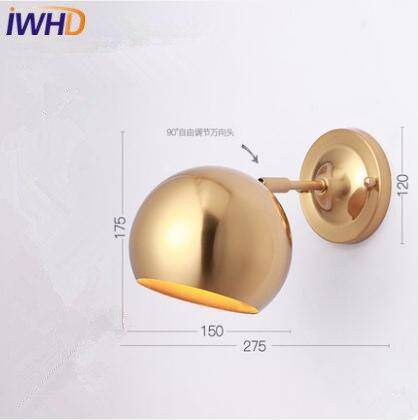 Applique murale dorée LED - Design Boule | Marco Lucetti