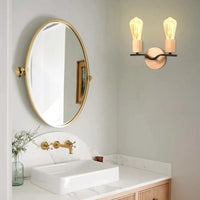 Applique murale double tête bois et fer loft | Marco Lucetti