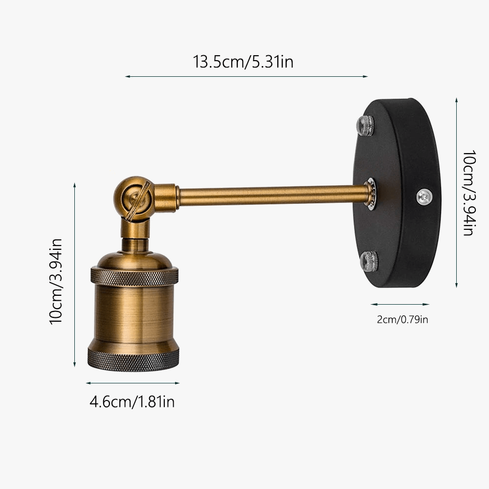 Applique murale Double tête E27 LED Style rétro classique cuivre | Marco Lucetti