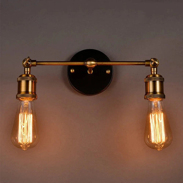 Applique murale Double tête E27 LED Style rétro classique cuivre | Marco Lucetti