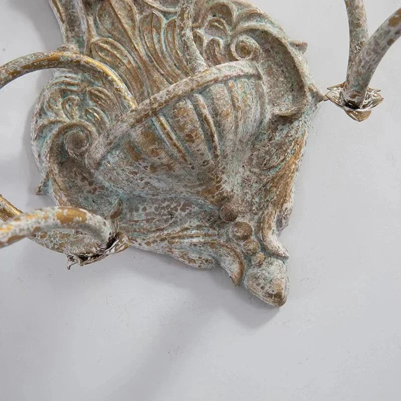 Applique murale double tête française en fer vintage | Marco Lucetti