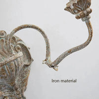 Applique murale double tête française en fer vintage | Marco Lucetti