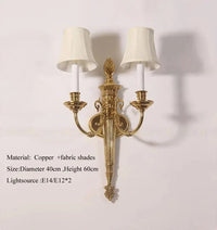 Applique Murale Double Tête Style Nordique en Cuivre LED Rétro - Nordic Glow | Marco Lucetti A