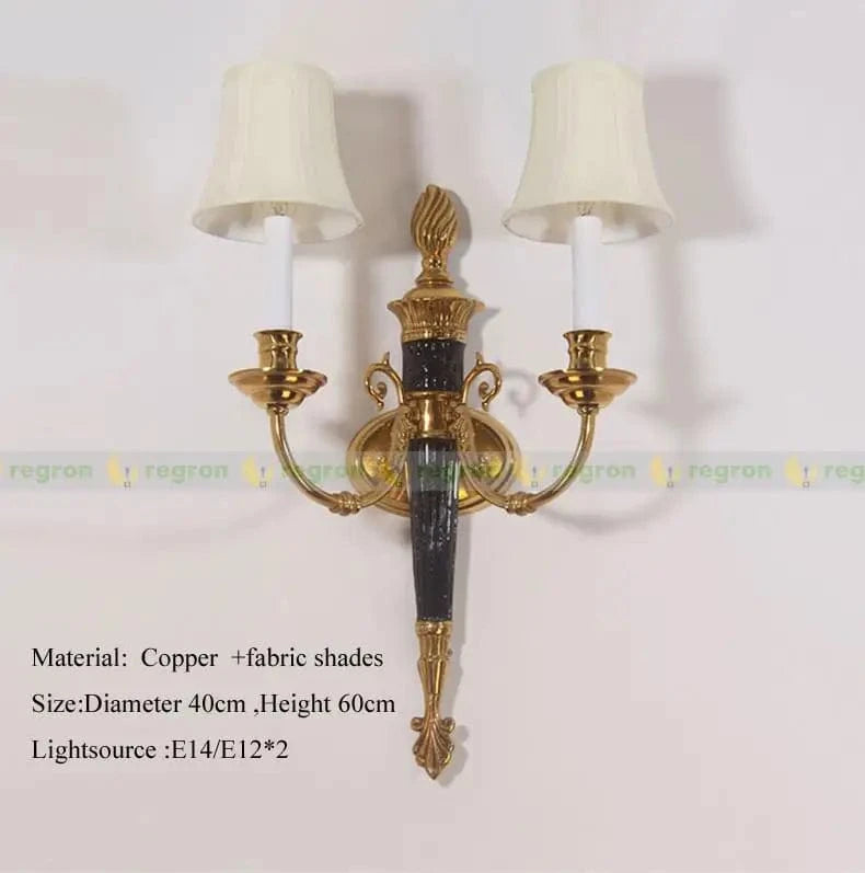 Applique Murale Double Tête Style Nordique en Cuivre LED Rétro - Nordic Glow | Marco Lucetti B