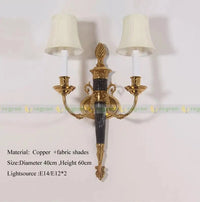 Applique Murale Double Tête Style Nordique en Cuivre LED Rétro - Nordic Glow | Marco Lucetti B