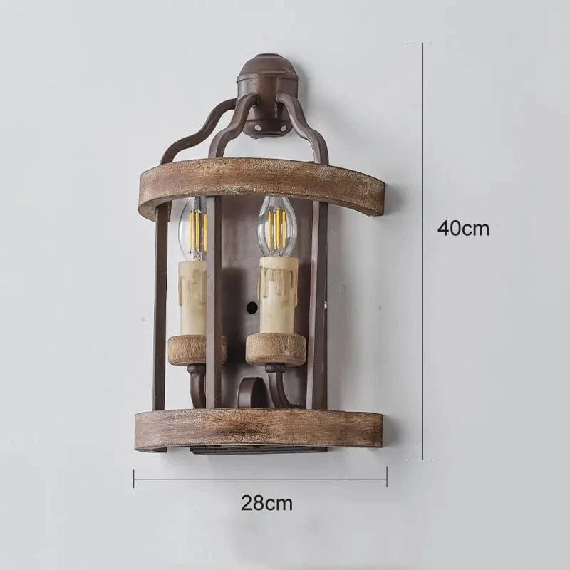 Applique Murale Double Tête Vintage Industrielle Américaine | Marco Lucetti