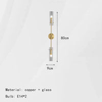 Applique murale Élégance en laiton | Marco Lucetti Verre B-Or-Clair / Lumière blanche