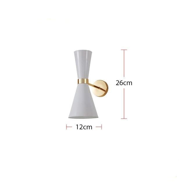 Applique murale élégante à LED dorée - Modèle triangulaire Smart | Marco Lucetti Blanc