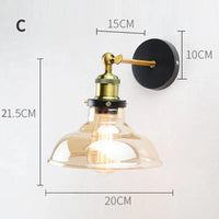 Applique murale élégante avec abat-jour en verre | Marco Lucetti Ambre Design C