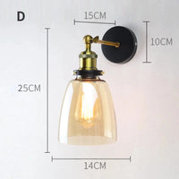 Applique murale élégante avec abat-jour en verre | Marco Lucetti Ambre Design D