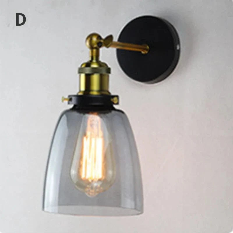 Applique murale élégante avec abat-jour en verre | Marco Lucetti Gris Fumé Design D