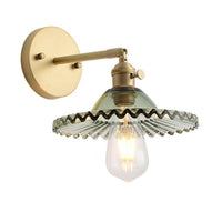 Applique murale élégante en doré et verre coloré | Marco Lucetti