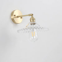 Applique murale élégante en doré et verre coloré | Marco Lucetti