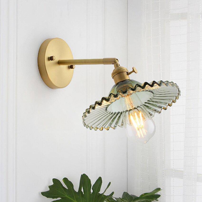 Applique murale élégante en doré et verre coloré | Marco Lucetti
