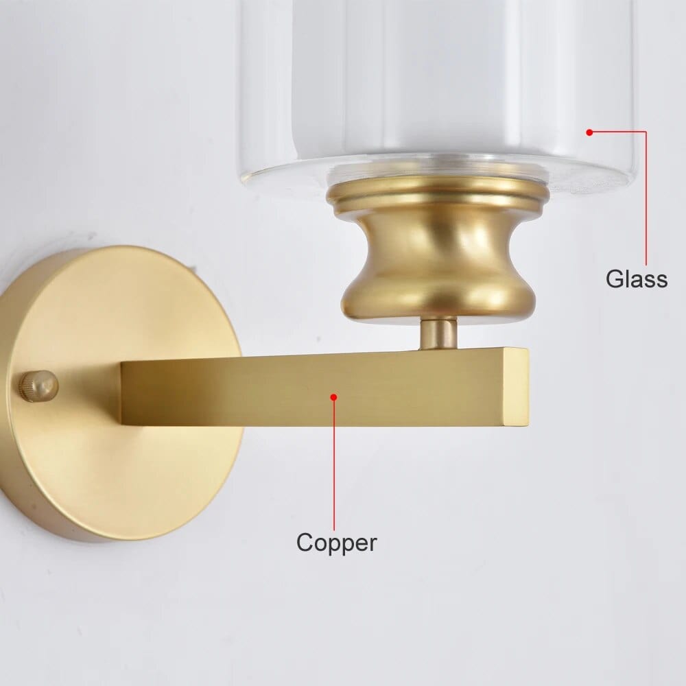 Applique murale élégante en laiton et cuivre | Marco Lucetti