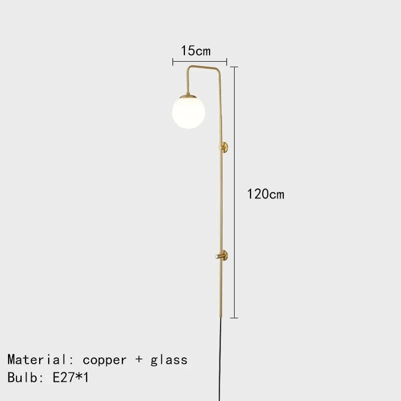 Applique murale élégante en laiton pour maison et restaurant. | Marco Lucetti 120 cm / Lumière blanche 5000K