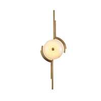 Applique murale élégante en marbre et métal doré | Marco Lucetti