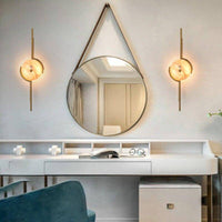 Applique murale élégante en marbre et métal doré | Marco Lucetti