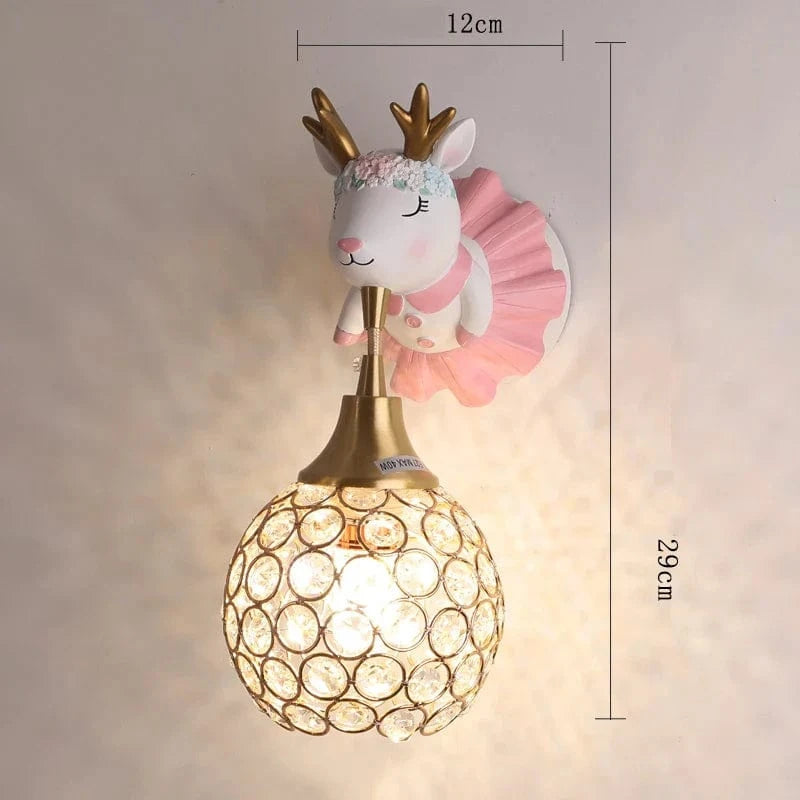 Applique murale éléphant et cerf pour chambre d'enfant. | Marco Lucetti Cerf / Lumière chaude