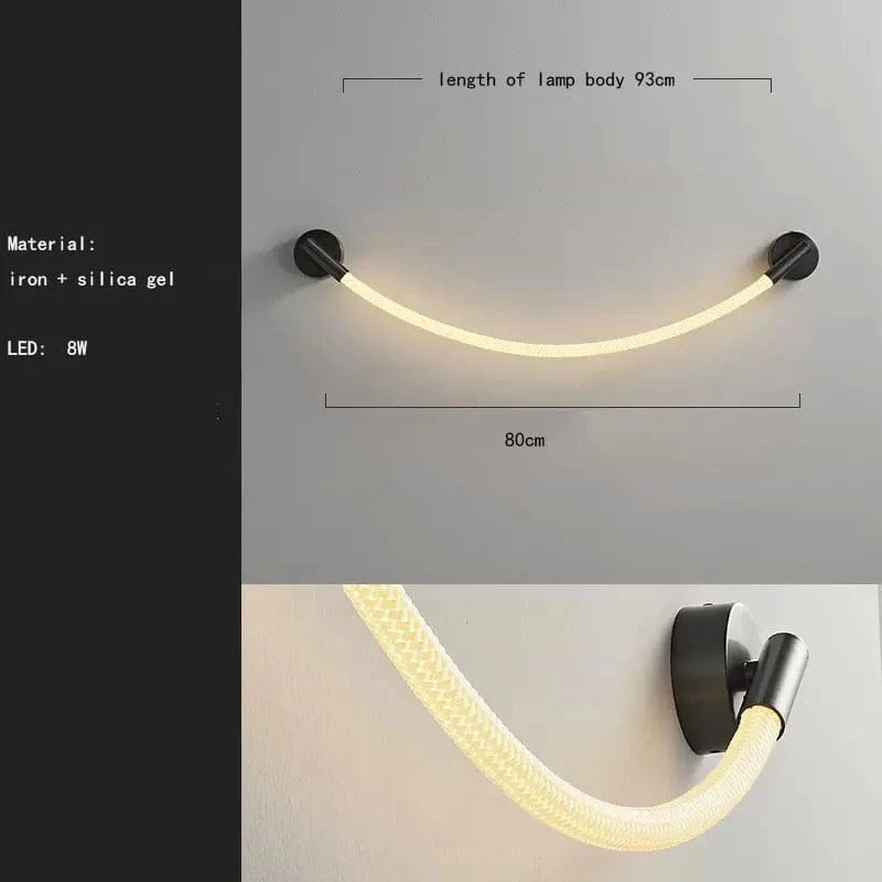 Applique murale en acier inoxydable et silicone de style moderne | Marco Lucetti B / Blanc chaud (2700-3500K)