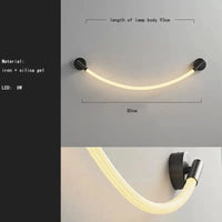 Applique murale en Acier Inoxydable et Silicone Style Nouveau  | Marco Lucetti B / Blanc chaud (2700-3500K)