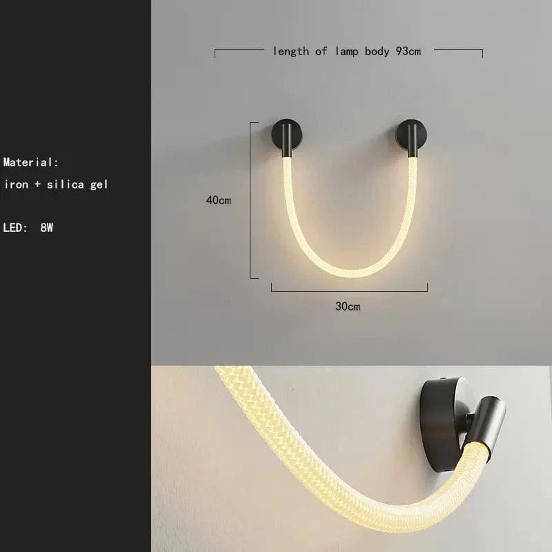 Applique murale en Acier Inoxydable et Silicone Style Nouveau  | Marco Lucetti D / Blanc chaud (2700-3500K)