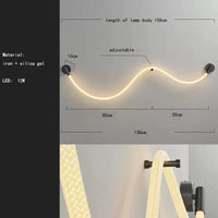 Applique murale en Acier Inoxydable et Silicone Style Nouveau  | Marco Lucetti UN / Blanc chaud (2700-3500K)
