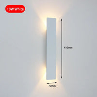 Applique murale en aluminium pour le couloir de la maison | Marco Lucetti 18W blanc / Blanc chaud (2700-3500K)