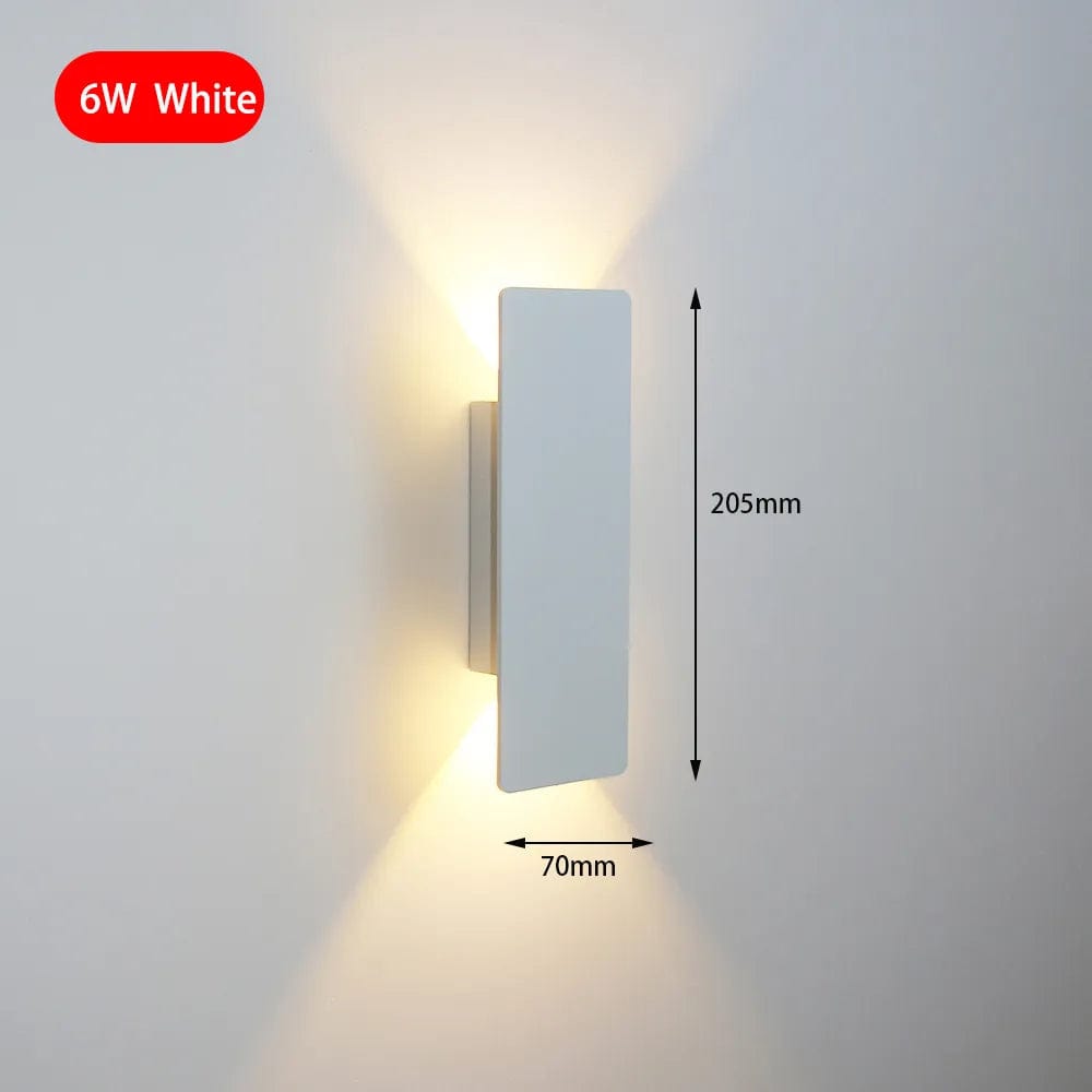 Applique murale en aluminium pour le couloir de la maison | Marco Lucetti 6W blanc / Blanc chaud (2700-3500K)