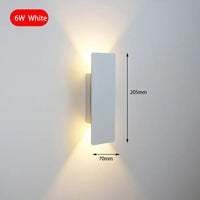 Applique murale en aluminium pour le couloir de la maison | Marco Lucetti 6W blanc / Blanc chaud (2700-3500K)