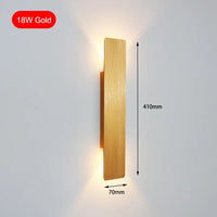 Applique murale en aluminium pour le couloir de la maison | Marco Lucetti Or 18W / Blanc chaud (2700-3500K)
