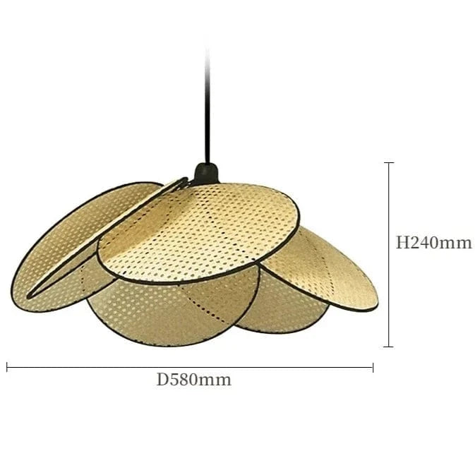 Applique Murale en Bambou Style Chinois | Marco Lucetti Lampe à suspension simple / Blanc chaud (2700-3500K)