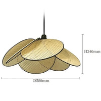 Applique Murale en Bambou Style Chinois | Marco Lucetti Lampe à suspension simple / Blanc chaud (2700-3500K)