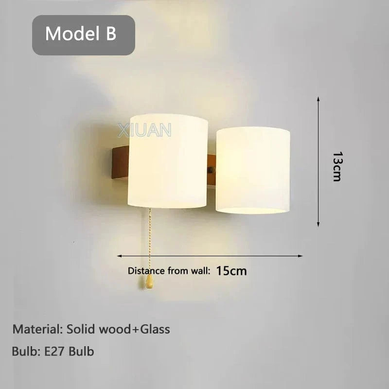 Applique murale en bois de noyer. | Marco Lucetti B / Lumière chaude