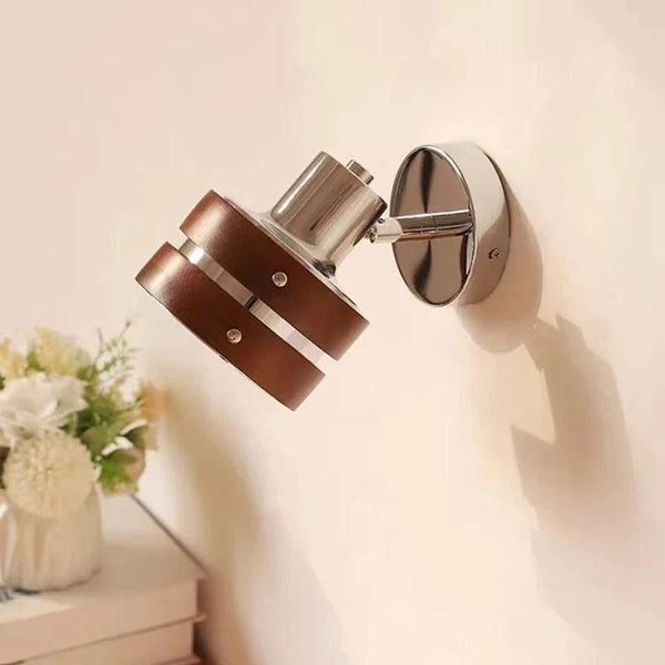 Applique murale en bois et lampe de lecture chromée - Dernière nouveauté | Marco Lucetti