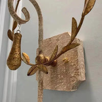 Applique murale en bois massif au style pastoral ancien | Marco Lucetti