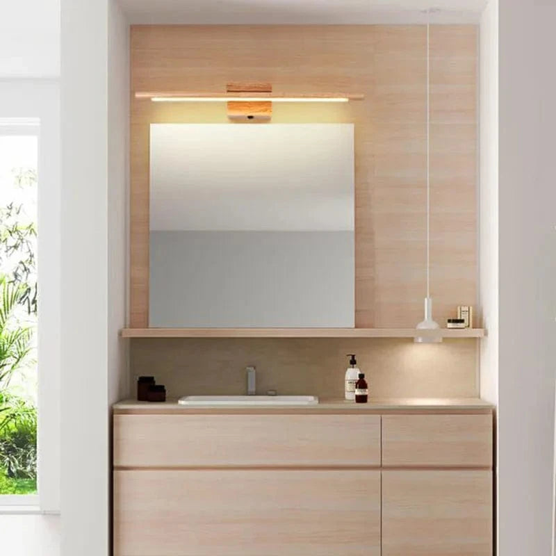 Applique murale en bois massif pour miroir de salle de bains au style nordique | Marco Lucetti